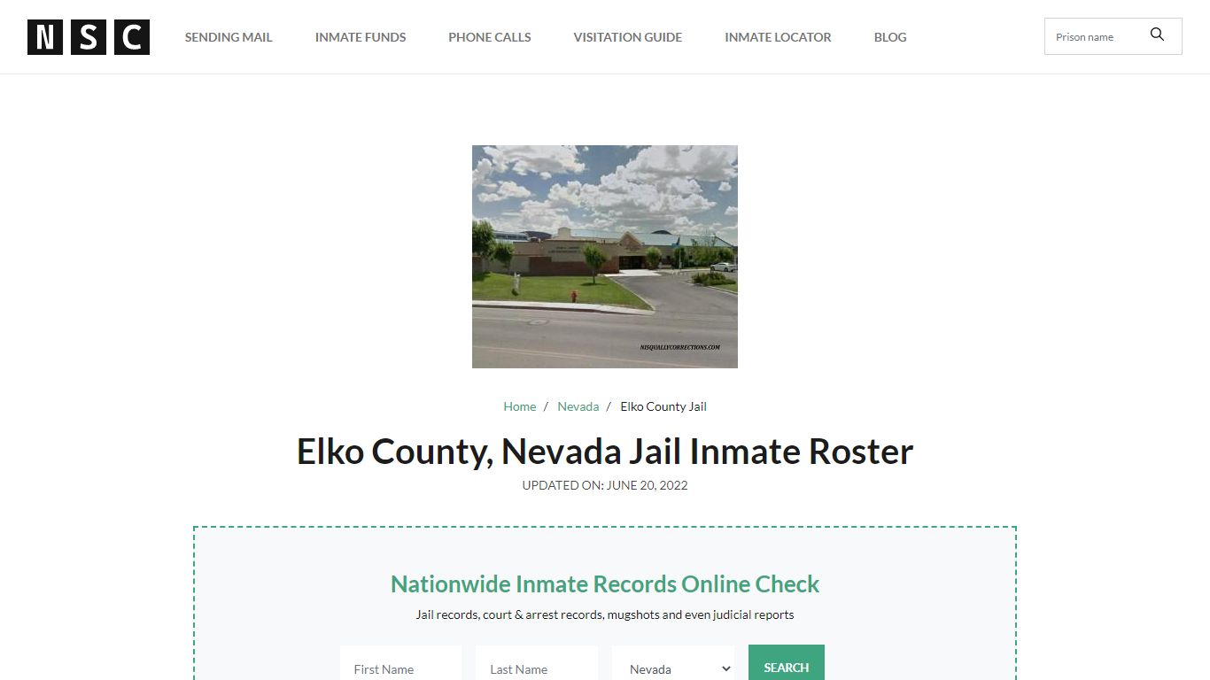 Elko County, Nevada Jail Inmate Roster - Nisqually Corrections