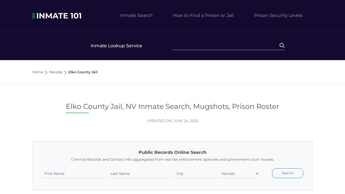 Elko County Jail, NV Inmate Search, Mugshots, Prison Roster